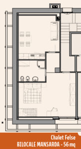 Appartamento Chalet Felse Mansarda 56mq